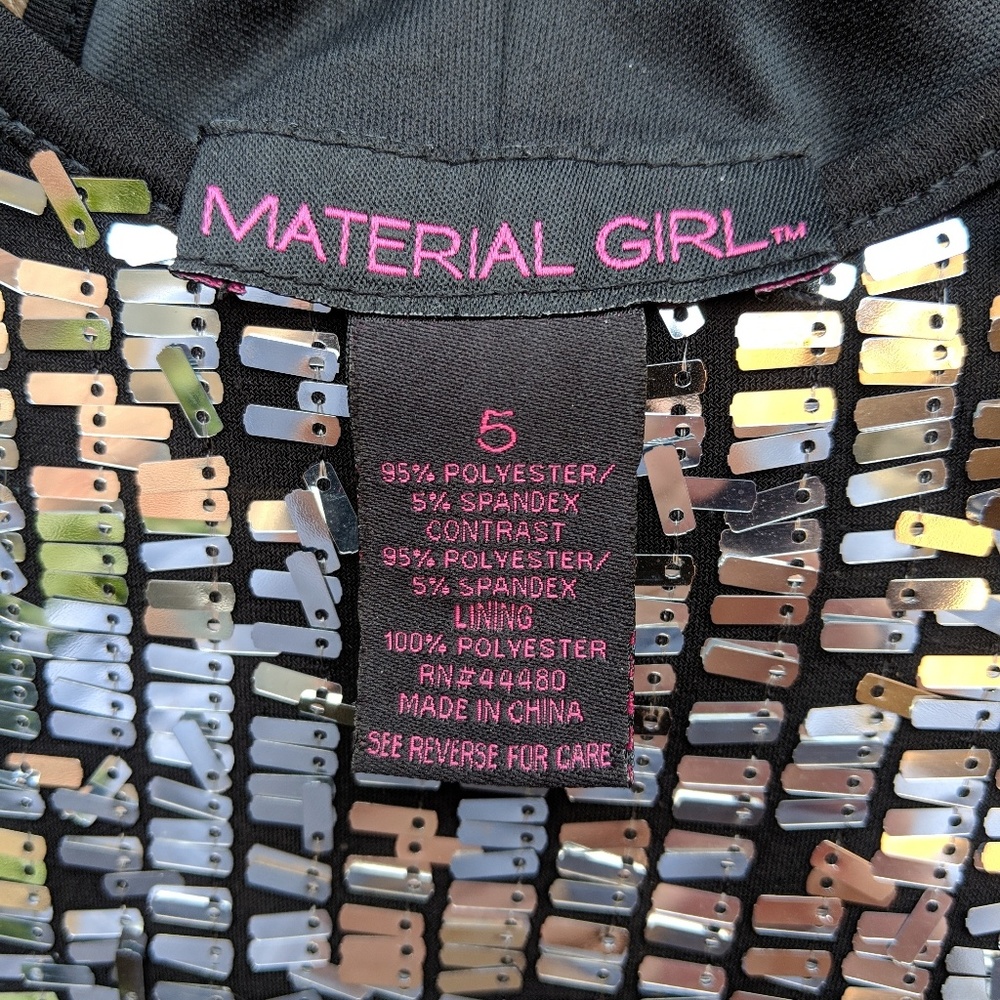 🌼Material Girl Silver Sequin Tank Top Dress Size 5 - Picture 5 of 6
